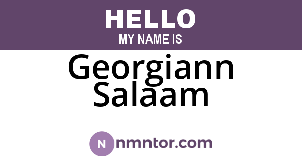 Georgiann Salaam