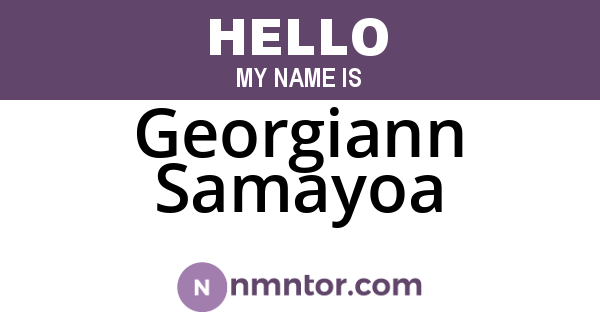 Georgiann Samayoa