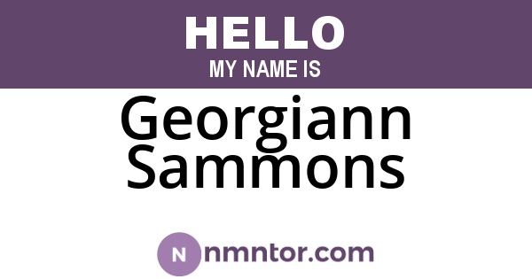 Georgiann Sammons