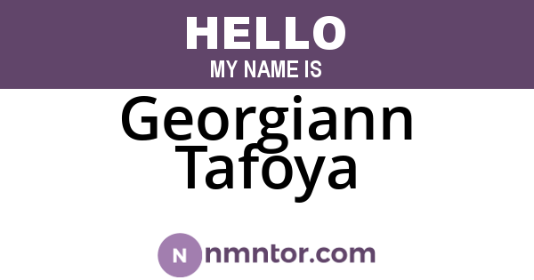 Georgiann Tafoya