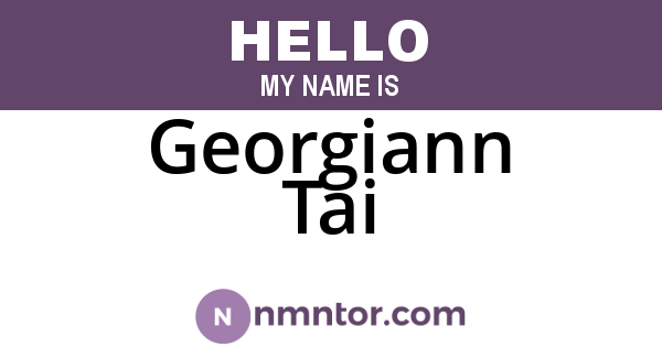 Georgiann Tai