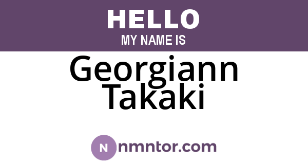 Georgiann Takaki