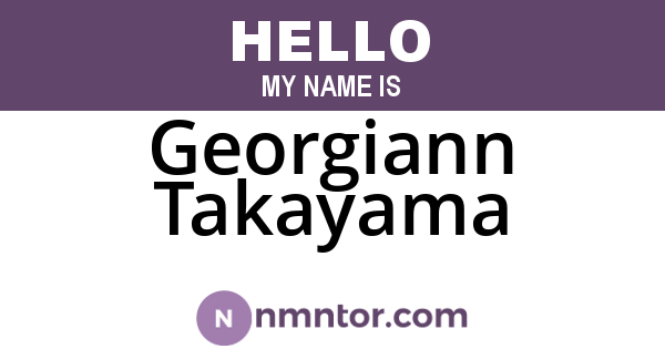 Georgiann Takayama
