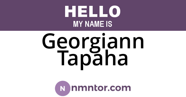 Georgiann Tapaha