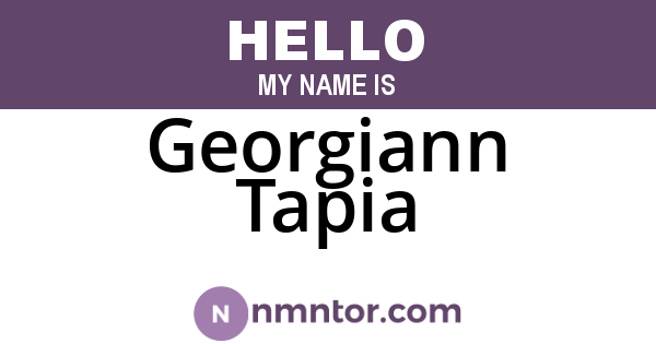 Georgiann Tapia