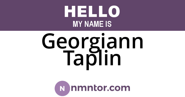 Georgiann Taplin