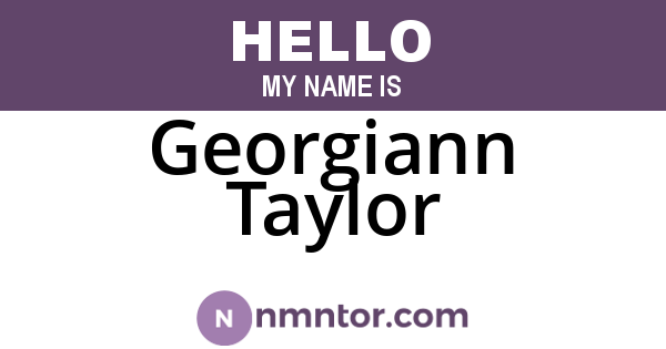 Georgiann Taylor