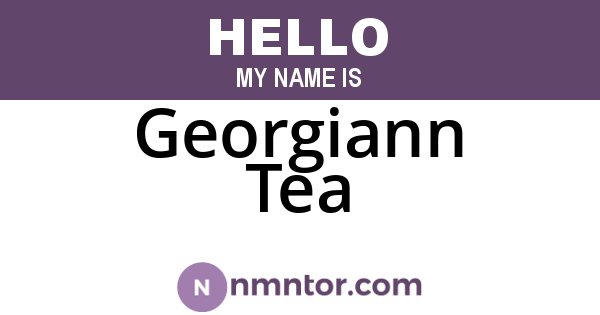 Georgiann Tea