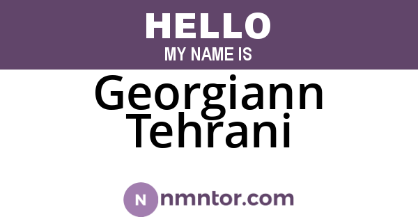 Georgiann Tehrani