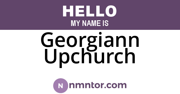 Georgiann Upchurch