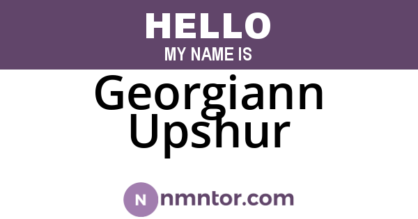Georgiann Upshur