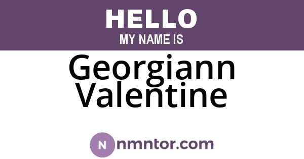 Georgiann Valentine