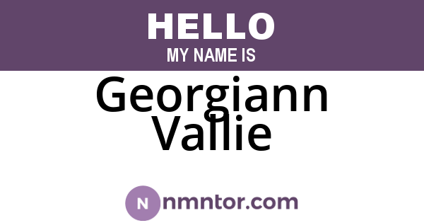 Georgiann Vallie
