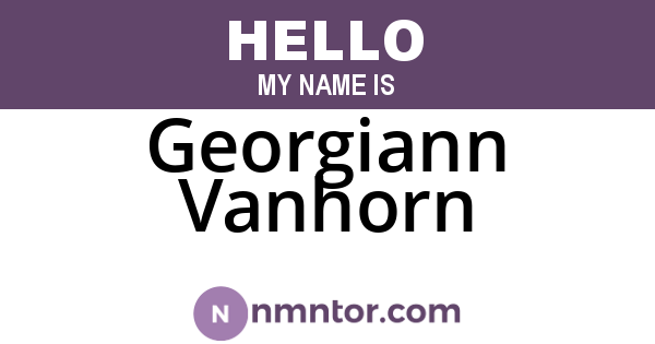Georgiann Vanhorn