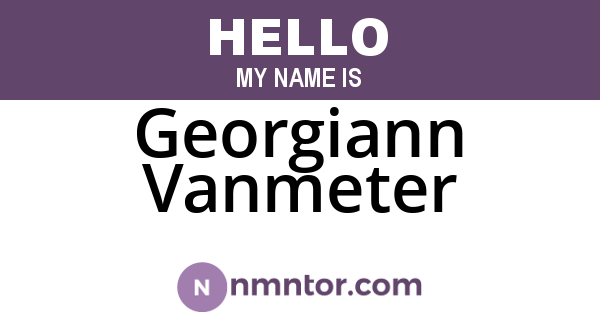 Georgiann Vanmeter