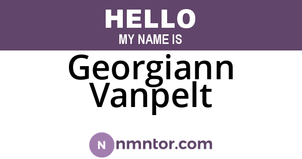 Georgiann Vanpelt
