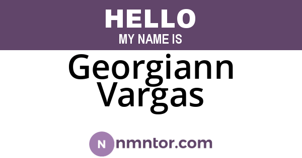 Georgiann Vargas