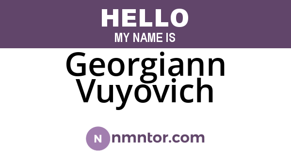 Georgiann Vuyovich