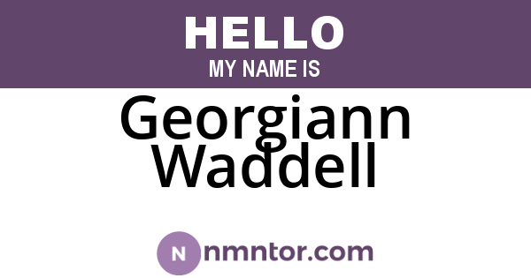 Georgiann Waddell