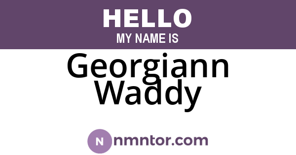 Georgiann Waddy