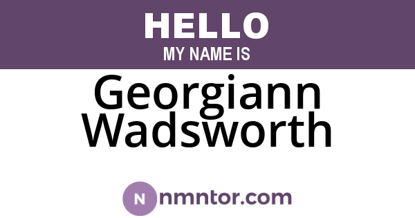 Georgiann Wadsworth