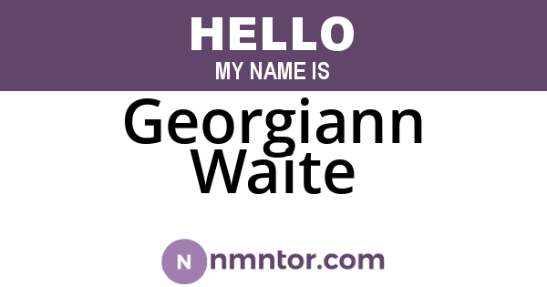 Georgiann Waite