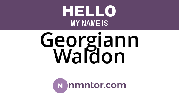 Georgiann Waldon