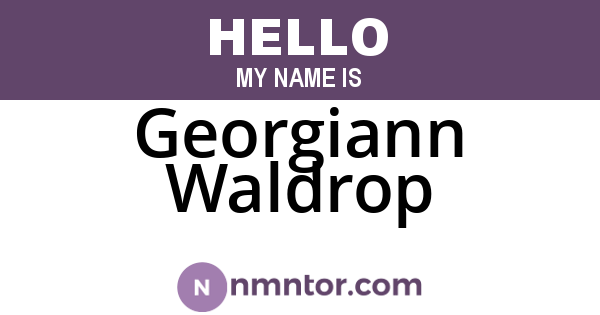 Georgiann Waldrop