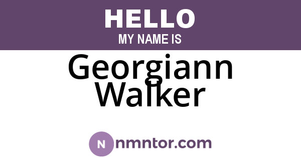 Georgiann Walker