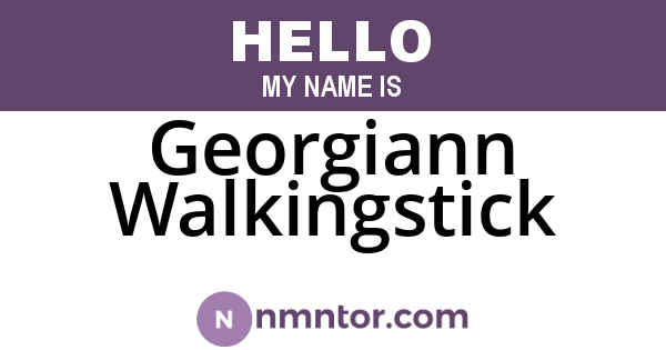 Georgiann Walkingstick