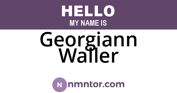 Georgiann Waller