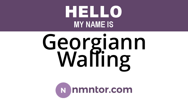 Georgiann Walling