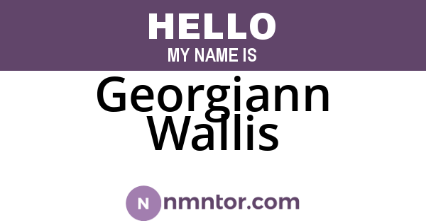 Georgiann Wallis