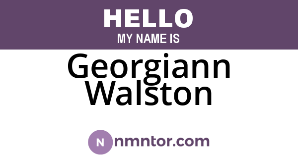 Georgiann Walston