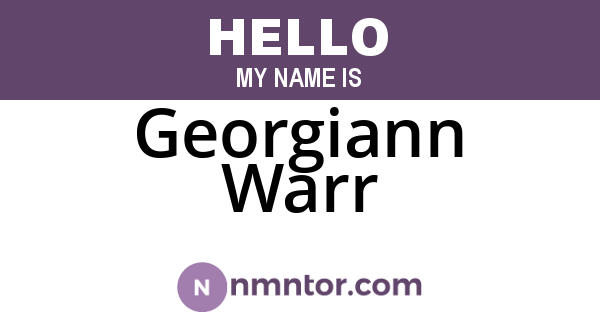 Georgiann Warr
