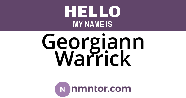 Georgiann Warrick