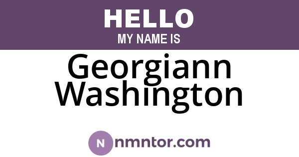 Georgiann Washington