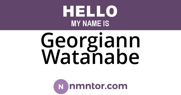 Georgiann Watanabe