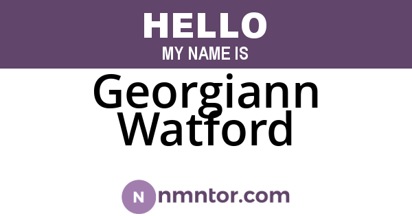 Georgiann Watford