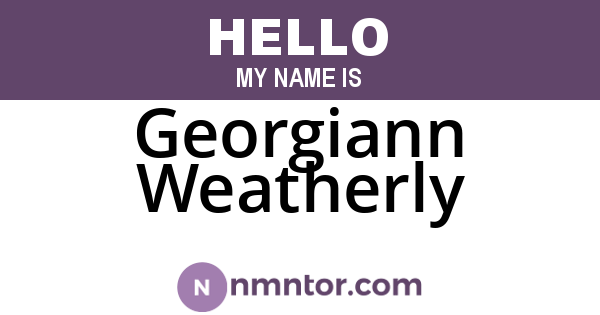 Georgiann Weatherly