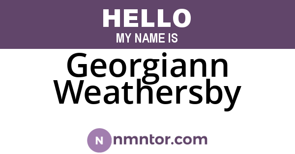 Georgiann Weathersby