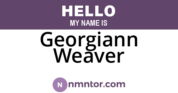 Georgiann Weaver