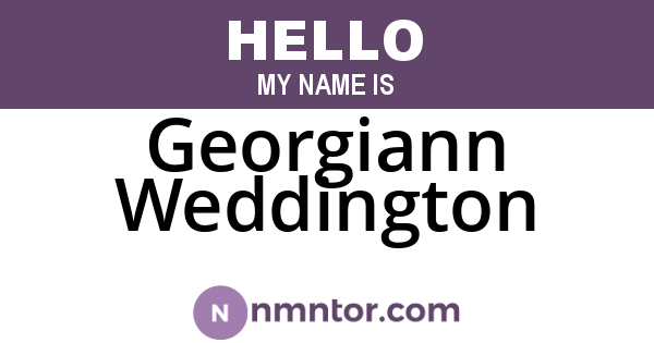 Georgiann Weddington
