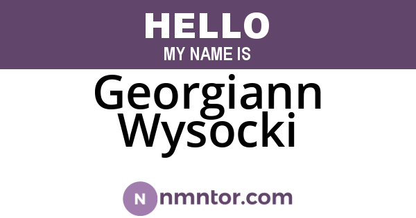 Georgiann Wysocki
