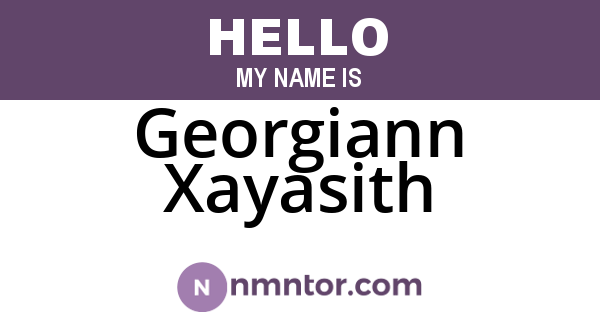 Georgiann Xayasith