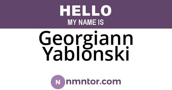 Georgiann Yablonski