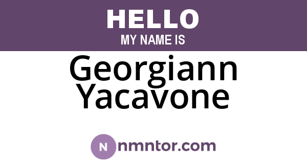Georgiann Yacavone
