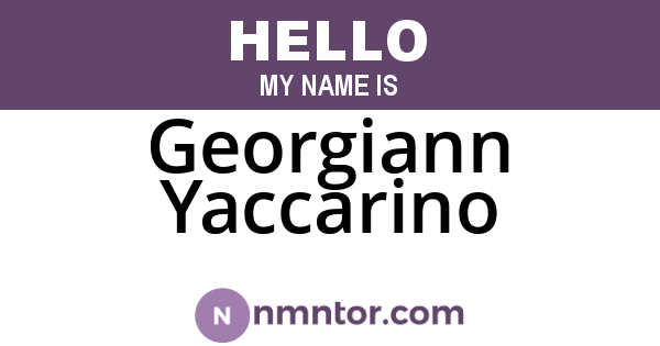 Georgiann Yaccarino