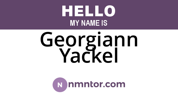 Georgiann Yackel