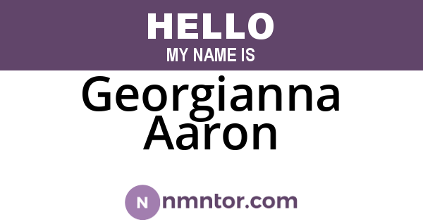 Georgianna Aaron
